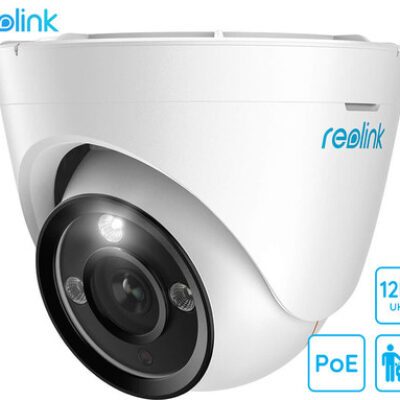 Reolink RLC-1224A IP kamera, PoE, 12MP UHD+, IR nočno snemanje, LED reflektor, aplikacija, IP66 vodoodpornost, dvosmerna komunikacija, bela