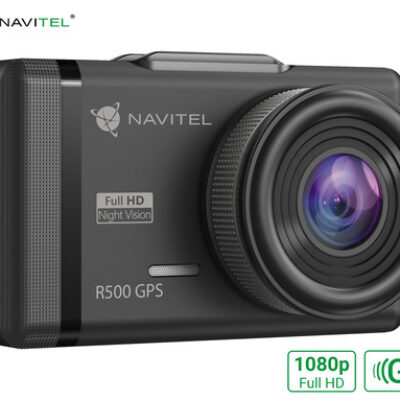 NAVITEL R500 GPS avto kamera, Full HD, Night Vision, G-senzor, GPS, aplikacija, darilni bon, črna