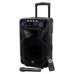 MANTA SPK5021 PRO FONOS prenosni KARAOKE zvočnik, Bluetooth 5.0, 8.000W P.M.P.O., TWS, Equalizer, polnilna baterija, FM Radio, USB / microSD / AUX / MIC-in, črn - Image 2