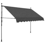 Ročno zložljiva tenda z LED lučkami 300 cm antracitna - Image 2
