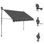 Ročno zložljiva tenda z LED lučkami 300 cm antracitna - Image 3