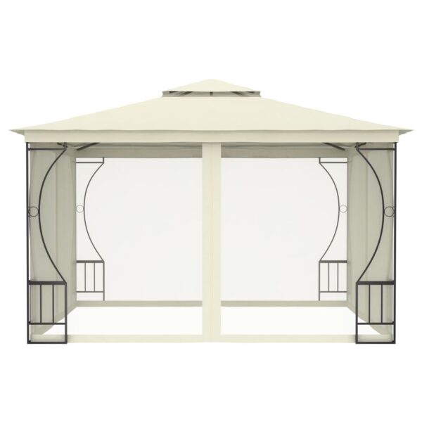 Paviljon z mrežami 300x300x265 cm krem - Image 2