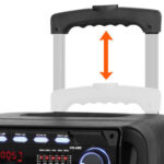 MANTA SPK5021 PRO FONOS prenosni KARAOKE zvočnik, Bluetooth 5.0, 8.000W P.M.P.O., TWS, Equalizer, polnilna baterija, FM Radio, USB / microSD / AUX / MIC-in, črn - Image 3