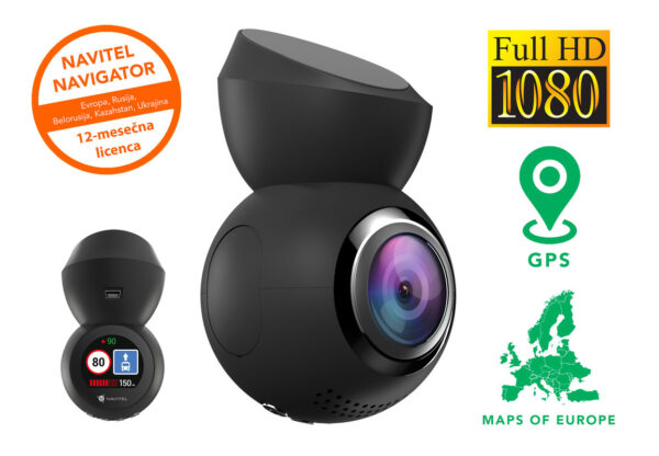 Avto kamera DVR NAVITEL R1050, Full HD, 1.2" zaslon, Night Vision, SONY senzor, GPS, 165° snemalni kot, G-senzor, aplikacija