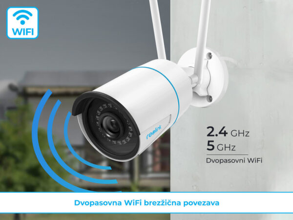 Kamera Reolink RLC-510WA, zunanja/notranja, brezžična WiFi, AI, 5MP Super HD, 2560x1920, nočno snemanje, senzor gibanja, vgrajen mikrofon, IP66, upravljanje na daljavo - Image 2