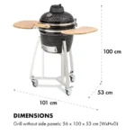 Klarstein Queensize kamado, žar, termometer, odstranljive stranice, črna - Image 10