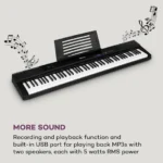 SCHUBERT Preludio, keyboard, 88 tipk, dinamika udarca, sustain pedal, črn - Image 7
