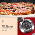 Klarstein Diavolo, peč za pizze na pelete, vključno s kamnom za pico, termometer, nerjaveče jeklo - rdeča - Image 4