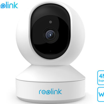 Reolink E330 IP kamera, 4MP Super HD, WiFi, vrtenje in nagibanje, IR nočno snemanje, predsnemanje, aplikacija, dvosmerna komunikacija, bela