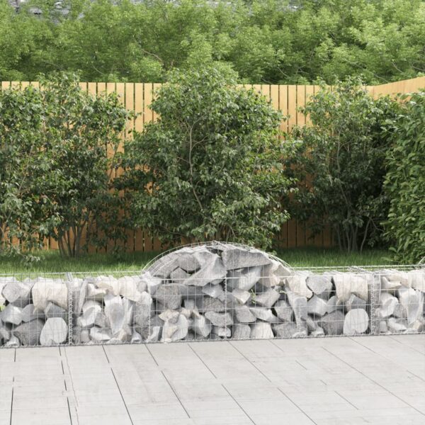 Obokane gabion košare 20 kosov 200x50x40/60 cm pocinkano železo