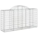 Obokana gabionska košara 15 kos 200x50x100/120cm cinkano železo - Image 3