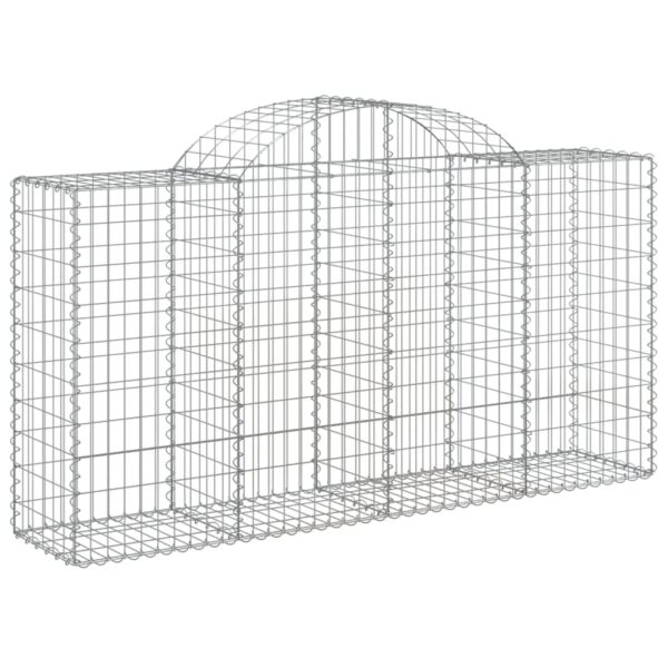 Obokana gabionska košara 15 kos 200x50x100/120cm cinkano železo - Image 3