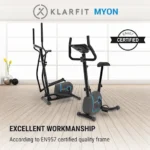 Klarfit Myon Cycle, domači trenažer, 12 kg vztrajnik, smartcardio studio, črna barva - Image 3