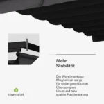 Blumfeldt Pantheon Wall Pergola, stenska pergola, 3 x 4 m, prašno lakirano jeklo, odporno na vremenske vplive (črna) - Image 8