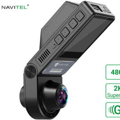 NAVITEL RS3 DUO WIDE avto kamera, 2x kamera, 2K Super HD, 2″ zaslon, G-senzor, 240° snemalni kot, aplikacija, darilni bon, črna