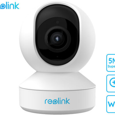 Reolink E340 IP kamera, 5MP Super HD, Dual WiFi, vrtenje in nagibanje, 3x optični ZOOM, IR nočno snemanje, aplikacija, dvosmerna komunikacija, bela