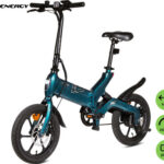 MS ENERGY URBANFOLD i6 električno kolo, zložljivo, 16" pnevmatike, 250W motor, 36V 10Ah 360Wh baterija, do 60 km, disk zavore, zadnje vzmetenje, LCD zaslon, zeleno črna (Mystic Emerald)