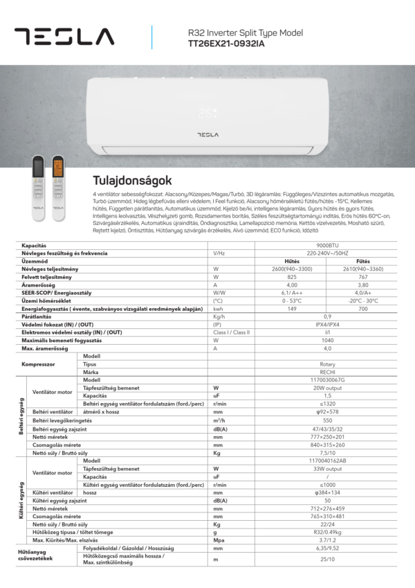 Tesla TT26EXC1-0932IAW 2.6kW klimatska naprava (wifi, A++) - Image 4