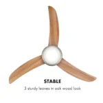 Klarstein El Paso stropni ventilator, 52" E27 navoj, 3 lopatice (bukev) - Image 6