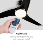 Klarstein Figo stropni ventilator, 52" (132 cm) Ø, moč: 55 W, črna - Image 3