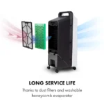 Klarstein Cooler Rush, ventilator, hladilnik zraka, 5,5 L, 45 W, daljinski upravljalnik, 2 x hladilni boks - Image 8