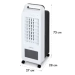 Klarstein Cooler Rush, ventilator, hladilnik zraka, 5,5 L, 45 W, daljinski upravljalnik, 2 x hladilni boks - Image 10