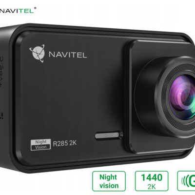 NAVITEL R285 2K avto kamera, 2K Super HD, Night Vision, G-senzor, 140° snemalni kot, aplikacija, darilni bon, črna