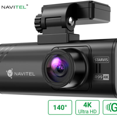 NAVITEL R99 4K avto kamera, 4K Ultra HD, 140° snemalni kot, SONY senzor, 3.18“ IPS zaslon, G-senzor, superkondenzator, aplikacija, črna