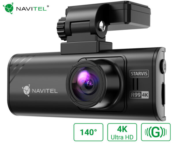 NAVITEL R99 4K avto kamera, 4K Ultra HD, 140° snemalni kot, SONY senzor, 3.18“ IPS zaslon, G-senzor, superkondenzator, aplikacija, črna