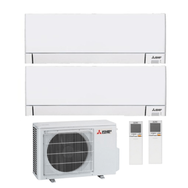 MITSUBISHI MULTI-SPLIT KLIMATSKA NAPRAVA - 2X MSZ-AY35VGKP (BELA+BELA) + ZUNANJA ENOTA MXZ-2F53VF4 + WIFI 7,5 KW