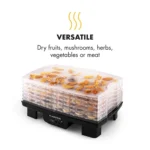 Klarstein Bananarama, 550 W, sušilec, dehidrator, 6 nadstropij, črna - Image 7