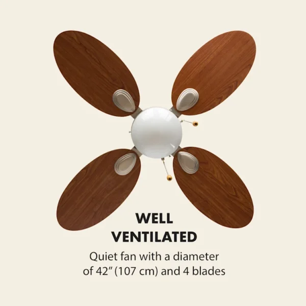Klarstein VALDERAMA stropni ventilator s svetilko, češnjev les - Image 6