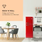 Klarstein Audrey retro hladilnik z zamrzovalnikom, 136l, rdeča barva - Image 2