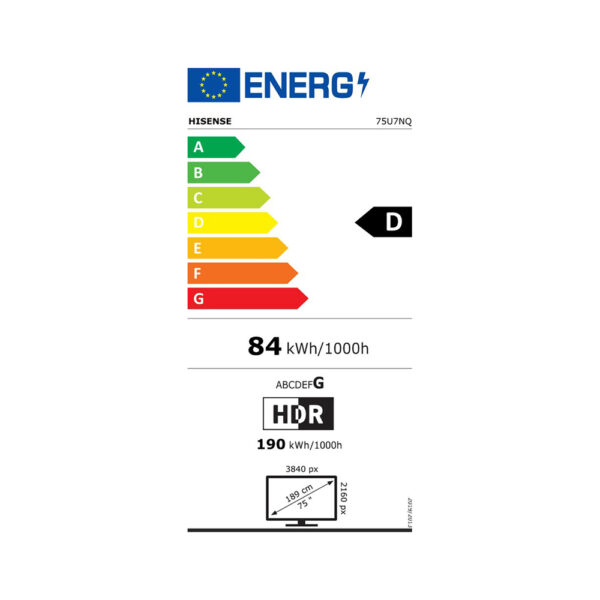 HISENSE TV ULED (Mini LED) 75U7NQ QLED TV - Image 7