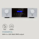 Auna AMP-4000 DAB, Hifi-stereo ojačevalnik, srebrne barve - Image 4