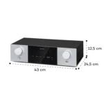 Auna AMP-4000 DAB, Hifi-stereo ojačevalnik, srebrne barve - Image 7
