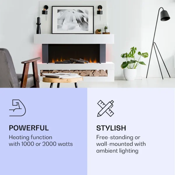 Studio Light & Fire 3 Smart kamin , bela barva - Image 3