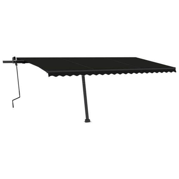 Ročna zložljiva tenda z LED lučkami 500x350 cm antracitna - Image 3