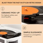Auna Belle Epoque 1908 DAB Retro stereo sistem (beli les) - Image 5
