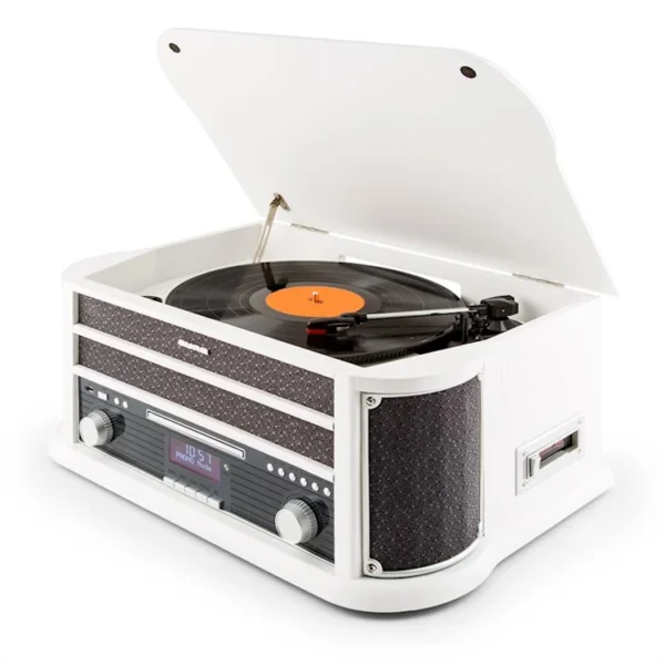 Auna Belle Epoque 1908 DAB Retro stereo sistem (beli les) - Image 7