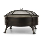 Blumfeldt Catania 2-in-1 posoda za ogenj Ø80cm cm, zaščita pred iskrami, Ø70cm žar, jeklo, antični motiv - Image 2