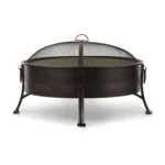 Blumfeldt Catania 2-in-1 posoda za ogenj Ø80cm cm, zaščita pred iskrami, Ø70cm žar, jeklo, antični motiv - Image 4