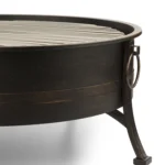 Blumfeldt Catania 2-in-1 posoda za ogenj Ø80cm cm, zaščita pred iskrami, Ø70cm žar, jeklo, antični motiv - Image 6