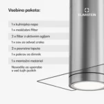 Klarstein Beretta Premium, otočna napa, 544 m³/h, aparat, odsesavanje/recirkulacija, LED, filter z aktivnim ogljem (inox) - Image 7