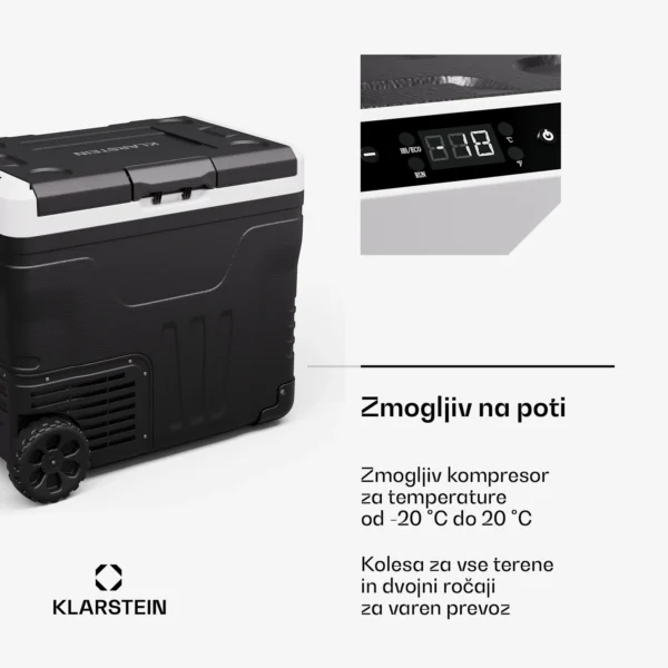Klarstein PolarForce 50L kompresorski hladilnik in zamrzovalnik (črn) - Image 4