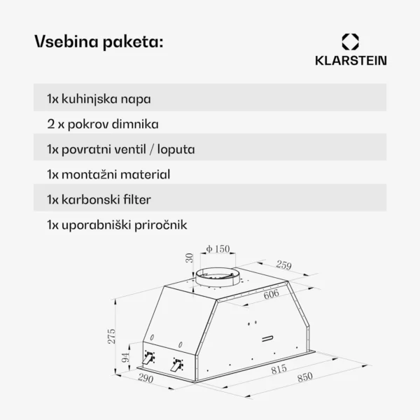 Klarstein Ventimate kuhinjska napa, 85 cm (bela) - Image 7