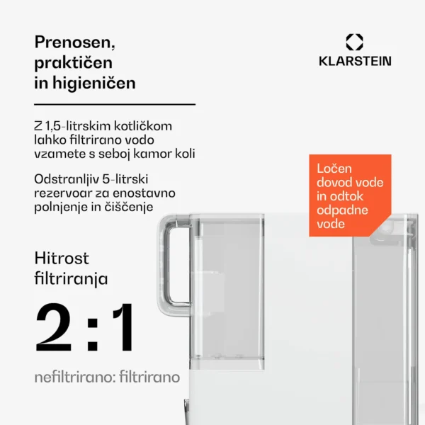 Klarstein VitalPour vodni filter, 5-stopenjski filter, reverzna osmoza, 5l rezervoar - Image 11