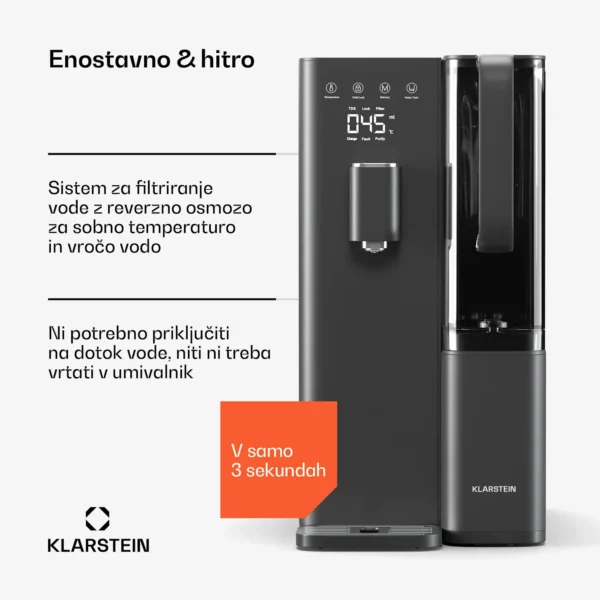 Klarstein VitalPour vodni filter, 5-stopenjski filter, reverzna osmoza, 5l rezervoar - Image 3