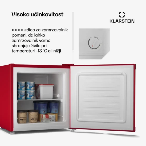 Klarstein Irene Retro hladilnik z zamrzovalnikom, 31 litrov (rdeč) - Image 4