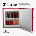 Klarstein Irene Retro hladilnik z zamrzovalnikom, 31 litrov (rdeč) - Image 6